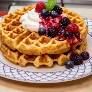 Crispy Cottage Cheese Waffles