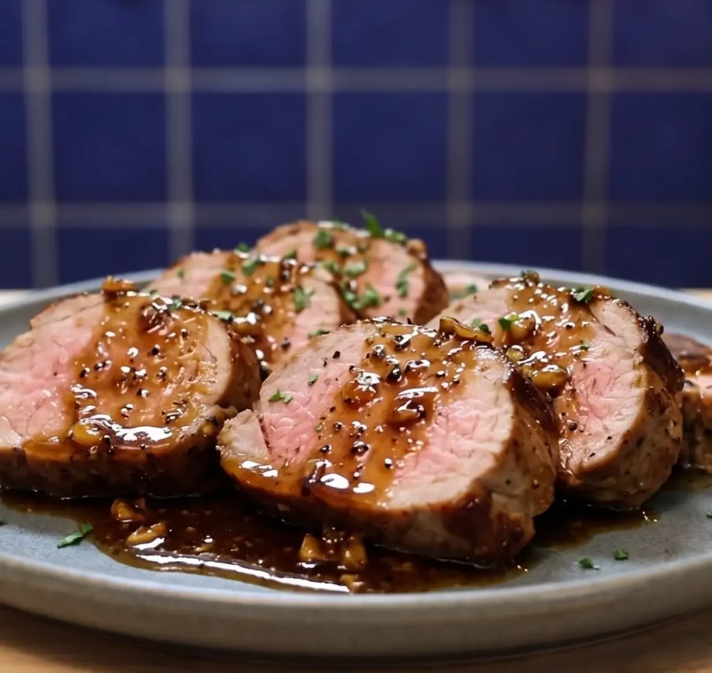 Filet de porc miel et ail