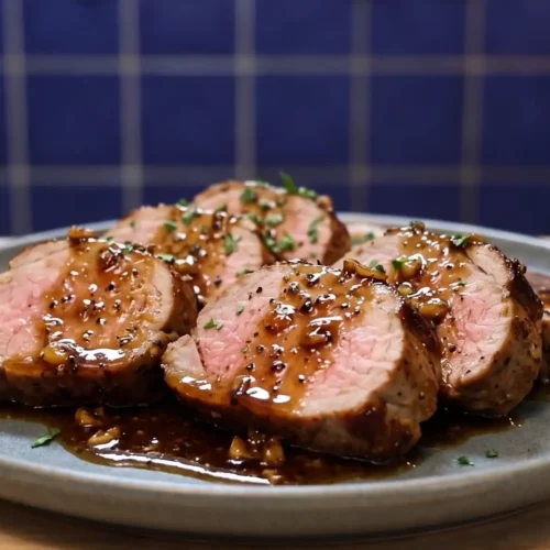 Filet de porc miel et ail
