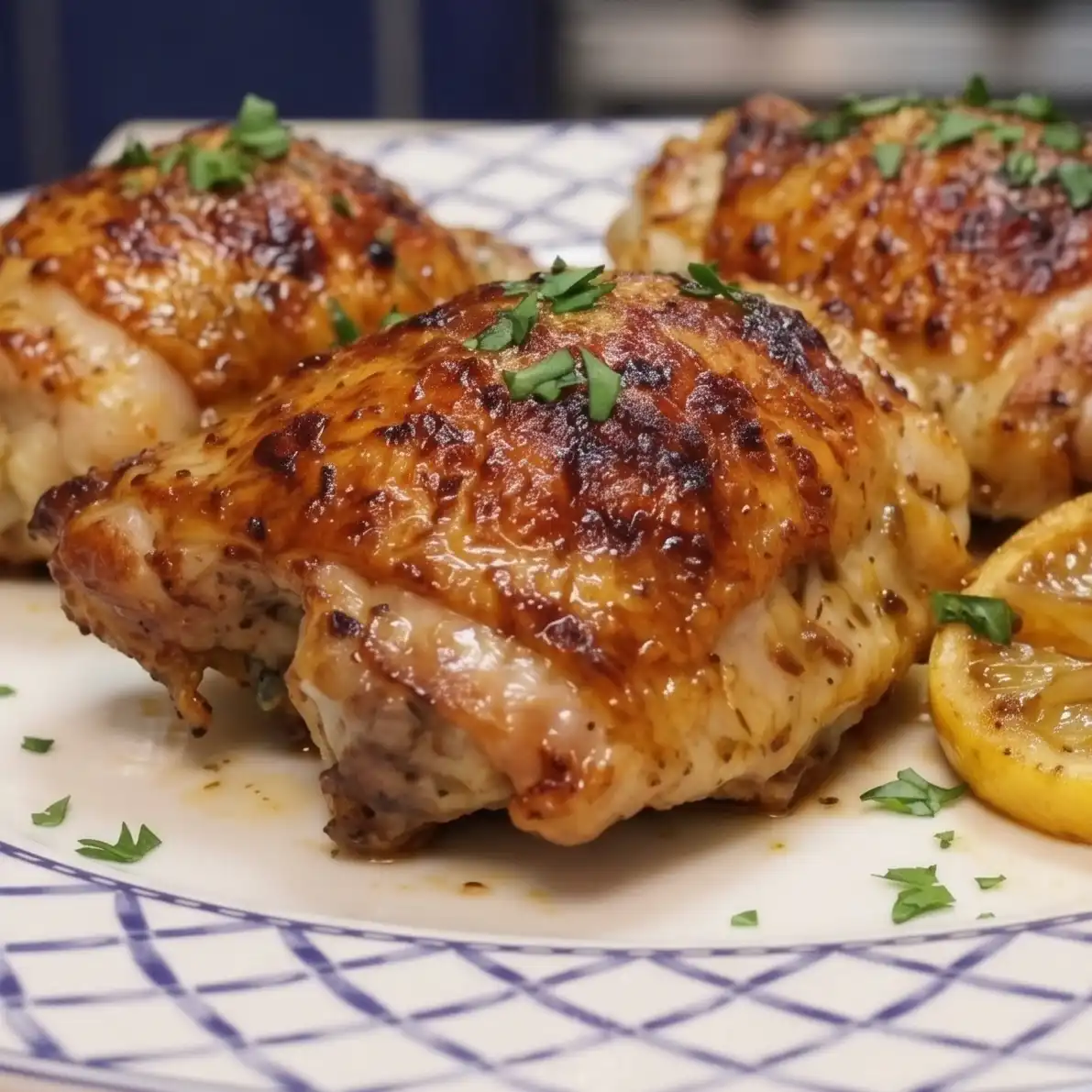 Cuisses de poulet citron et ail