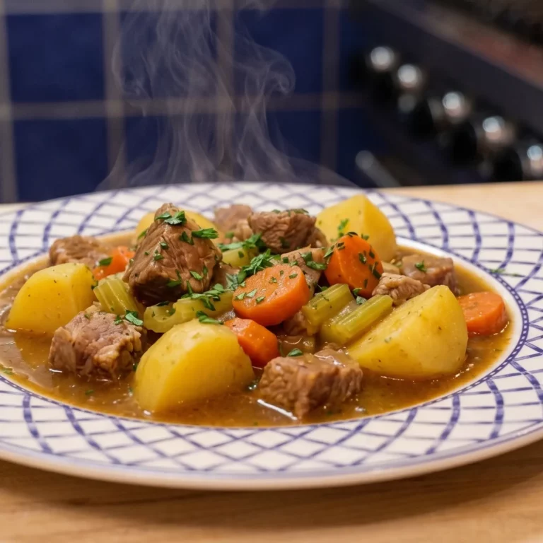 Rago&ucirc;t de porc aux pommes de terre et carottes