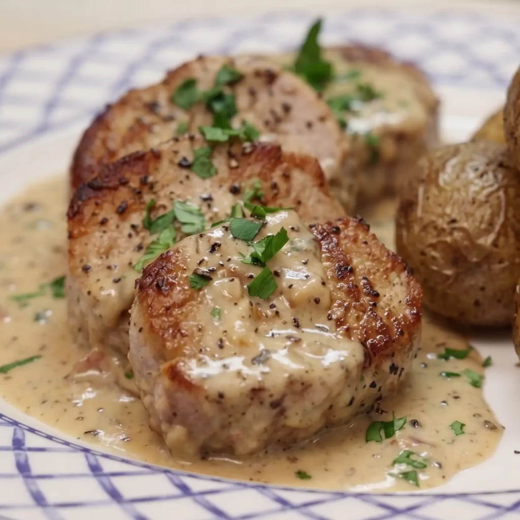 Pork Tenderloin Medallions in Cream Sauce
