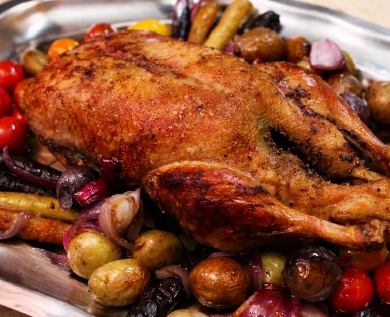 R&ocirc;ti de canard sauce aux bleuets et au sirop d&rsquo;&eacute;rable