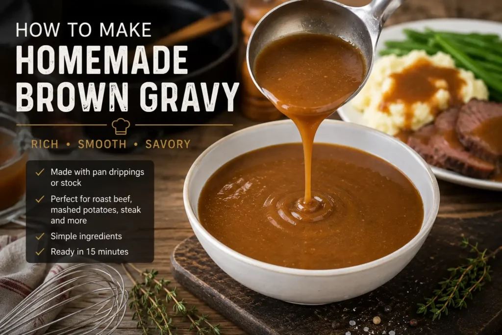 How to Make Homemade Brown Gravy