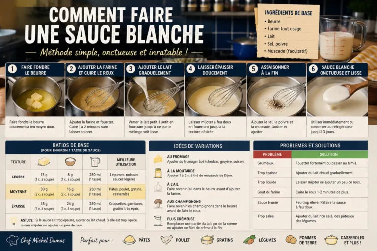 Comment faire une sauce blanche
