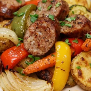 Sheet Pan Sausage and Vegetables