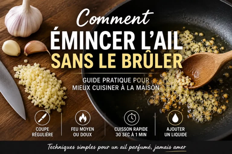 Comment &eacute;mincer l&rsquo;ail sans le br&ucirc;ler