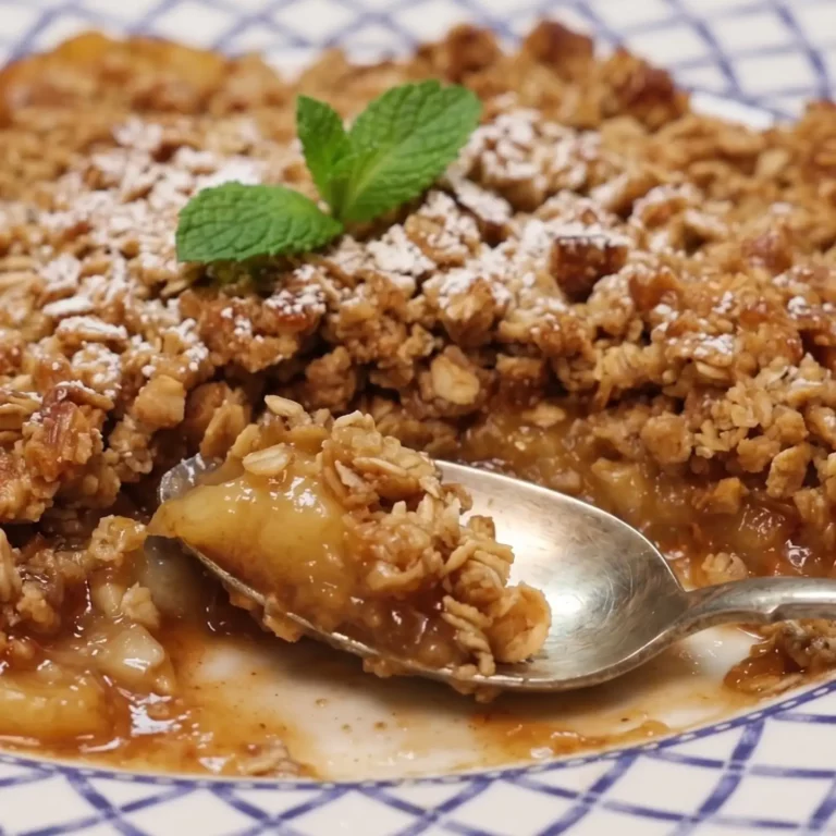 Croustade aux pommes avec avoine et cassonade facile