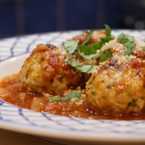 Baked Turkey Meatballs with Tomato Sauce