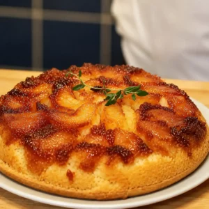 Caramelized Apple Upside-Down Cake, Easy 9-Inch Dessert