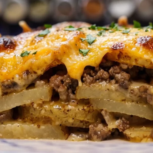 Gratin hobo au bœuf haché, pommes de terre et fromage