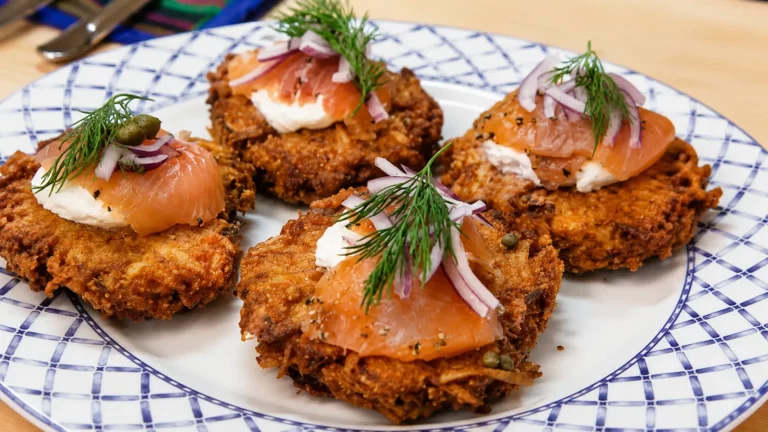 Latkes croustillants au gravlax