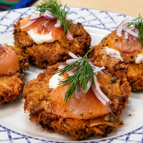 Easy Crispy Potato Latkes with Gravlax