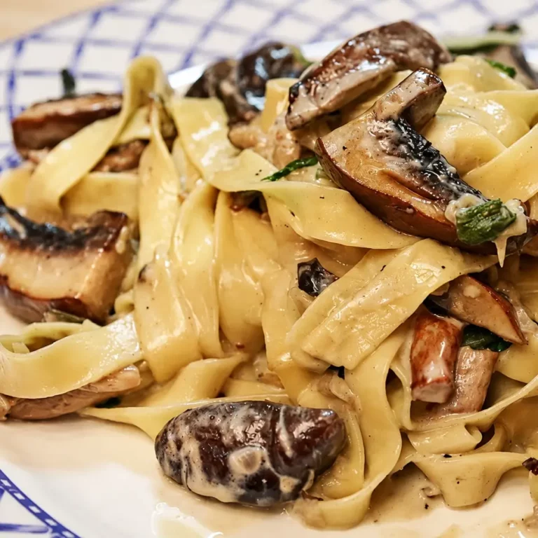 Pâtes crémeuses aux champignons faciles et rapides