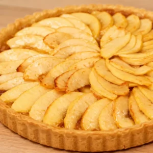 Tarte aux pommes maison sans gluten avec compote et sirop d’érable