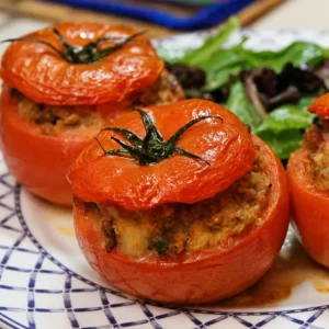 Easy Stuffed Tomatoes with Chicken