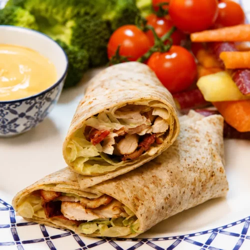 Wrap poulet bacon &eacute;pic&eacute; facile avec bacon &agrave; l&rsquo;&eacute;rable
