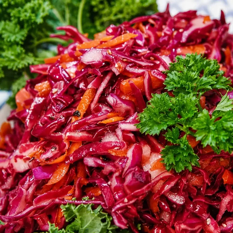 Salade de chou rouge marin&eacute;e