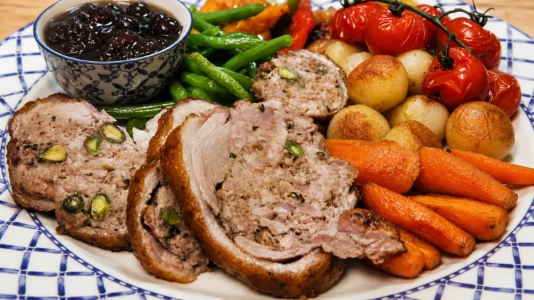 Roast Stuffed Duck with Maple Pan Sauce