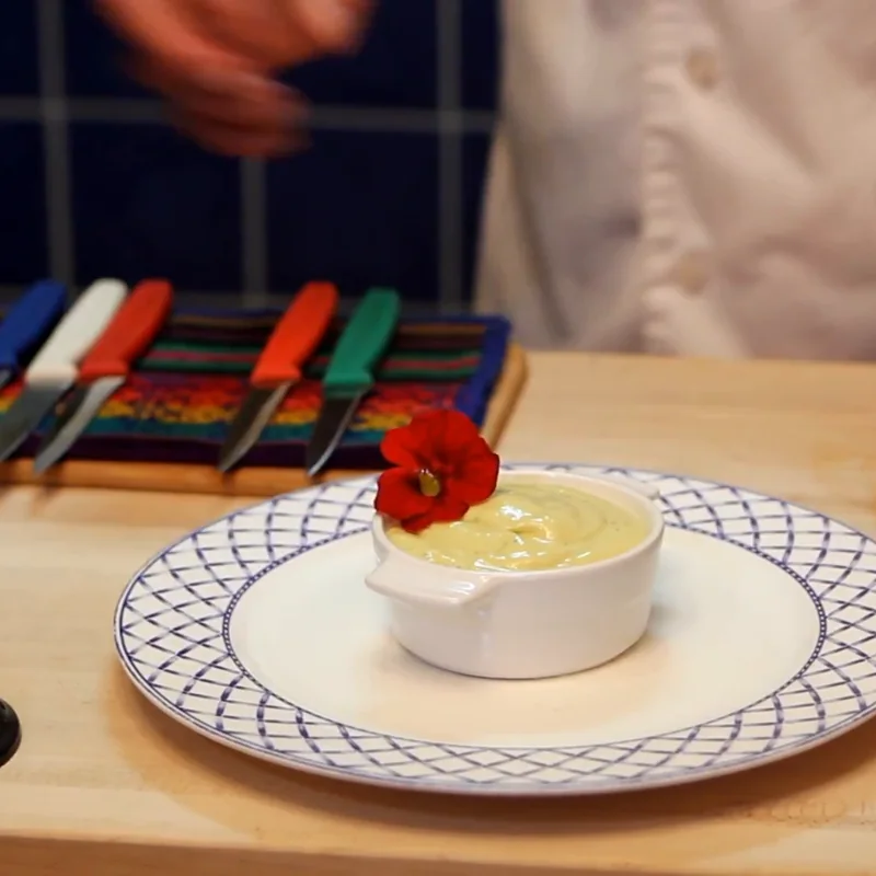 aioli maison facile pied melangeur, plat fini