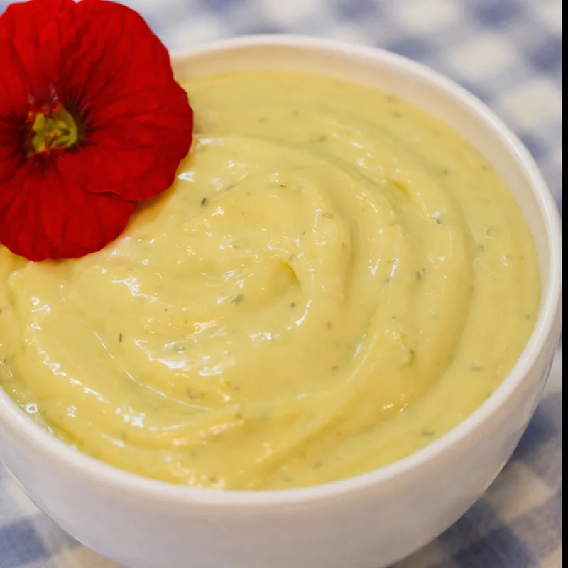 aioli maison facile pied melangeur, plat fini