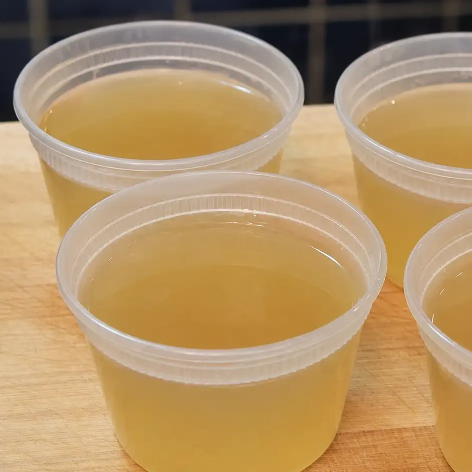 bouillon de legumes maison, plat fini
