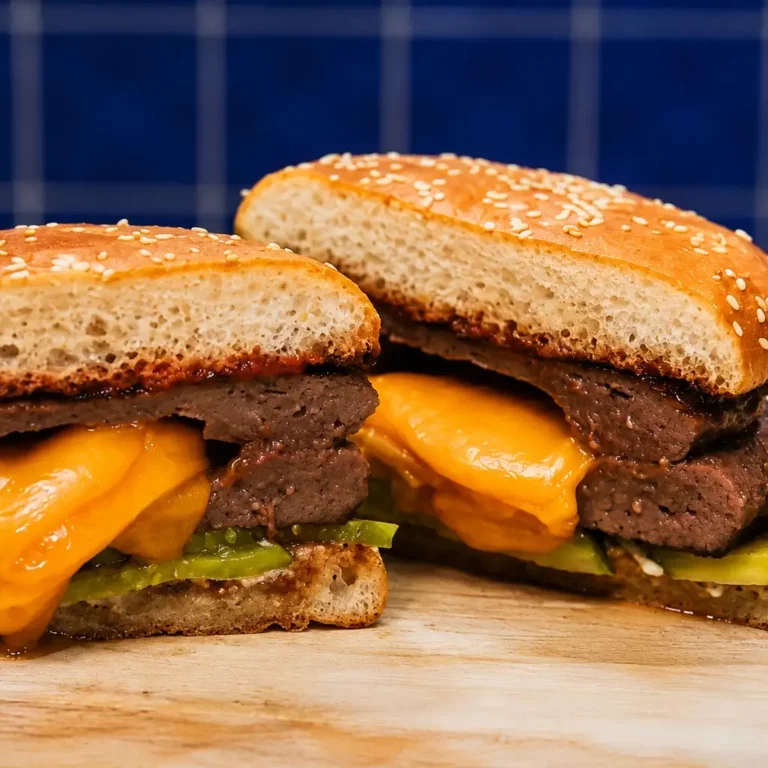 Burger Juicy Lucy facile au cheddar fondant