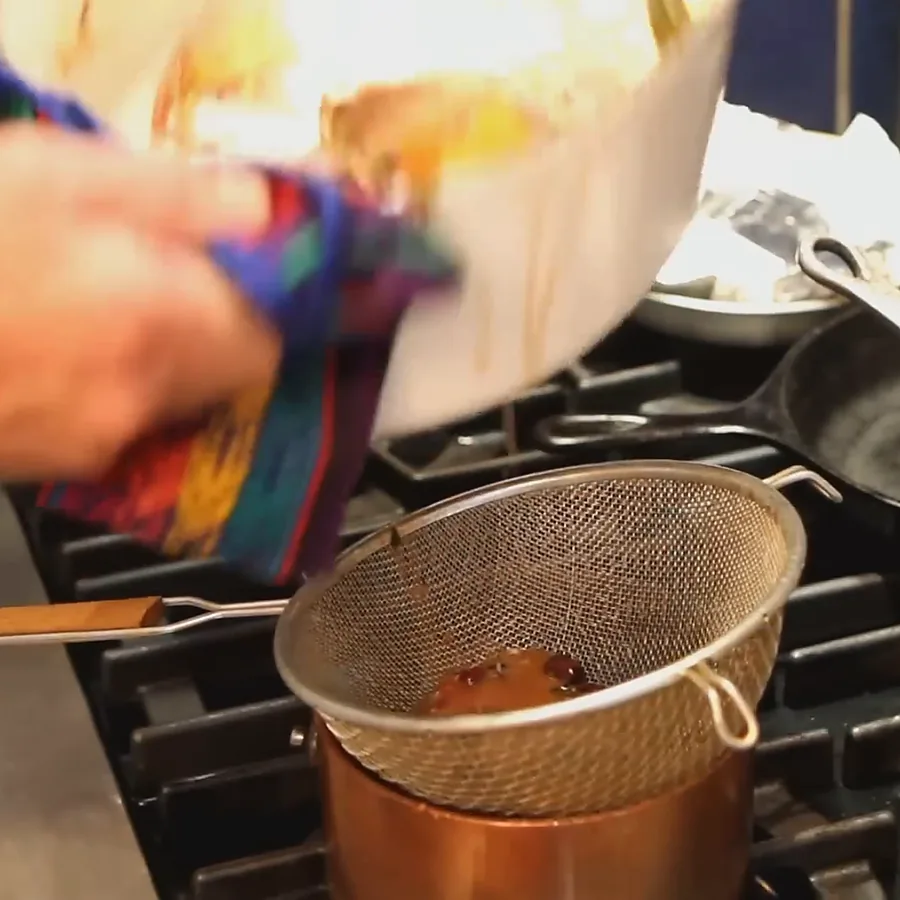 canard roti aux bleuets, étape 4