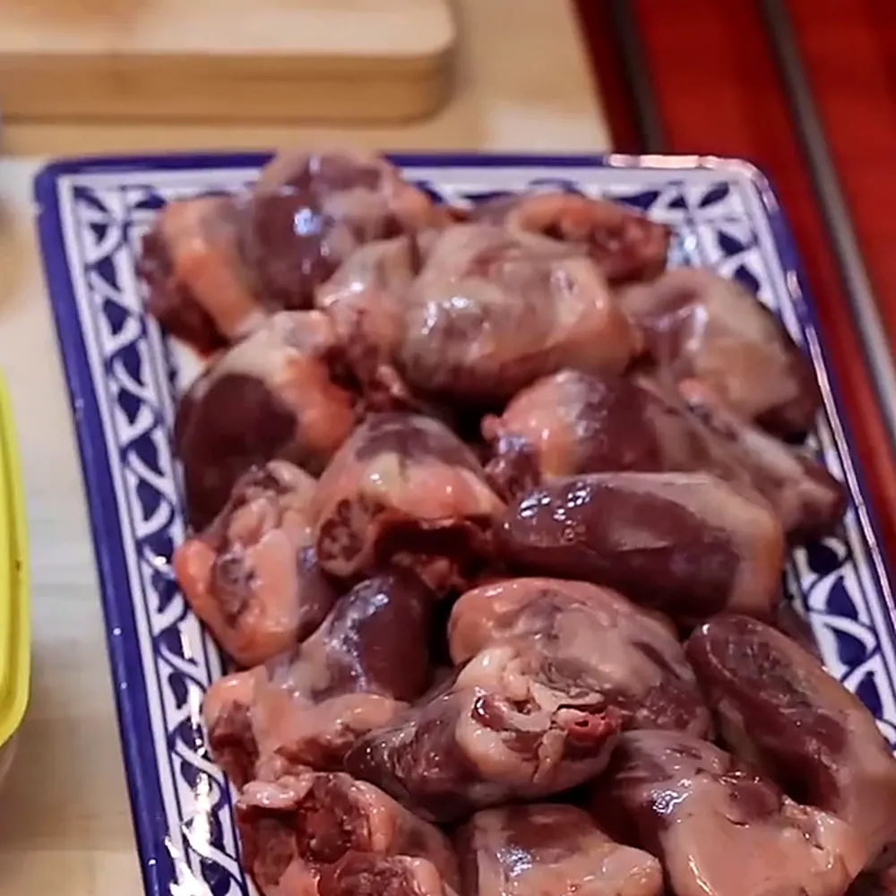 coeurs de canard sauce vin rouge morilles, étape 2