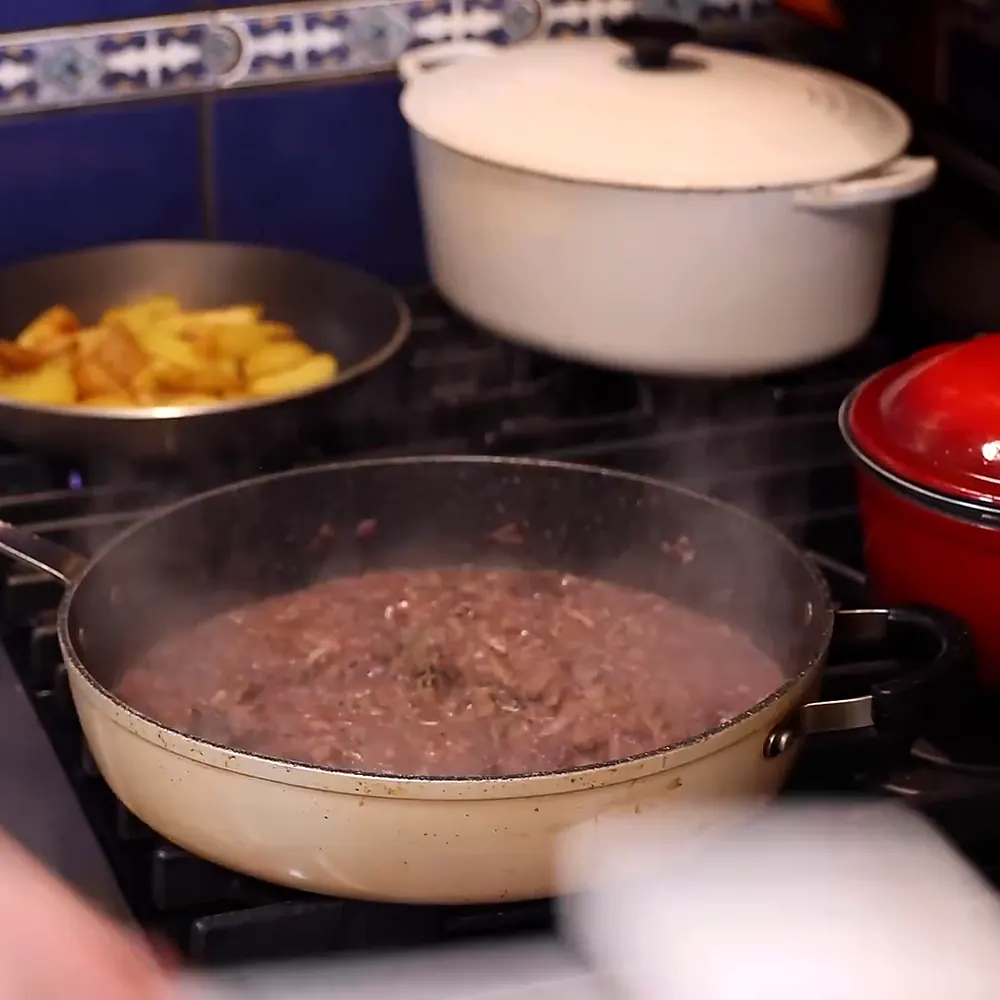 coeurs de canard sauce vin rouge morilles, étape 6