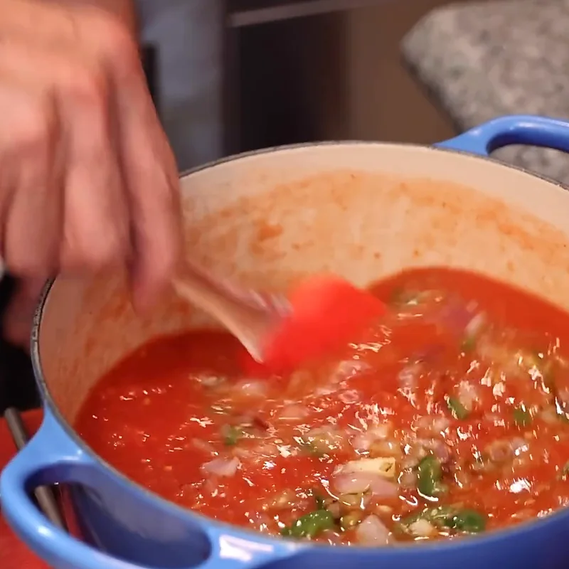 easy homemade spicy jalapeno tomato sauce, step 4
