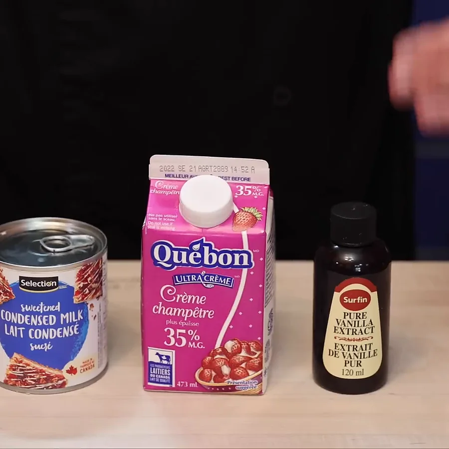 easy no churn vanilla ice cream condensed milk, ingredients
