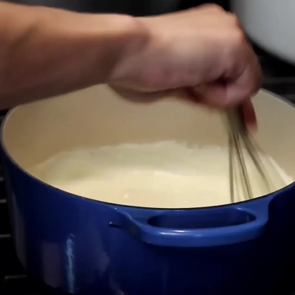 easy rigatoni pasta cake ground beef bechamel, step 2
