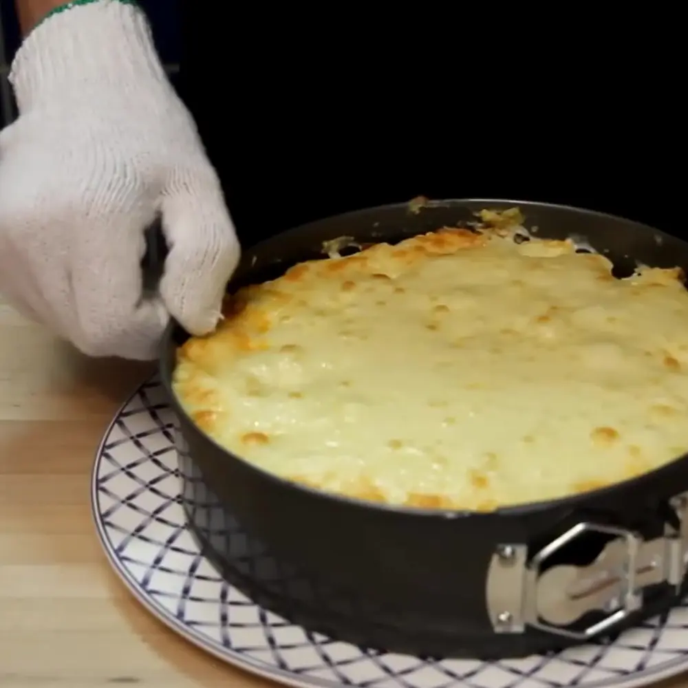 easy rigatoni pasta cake ground beef bechamel, step 6