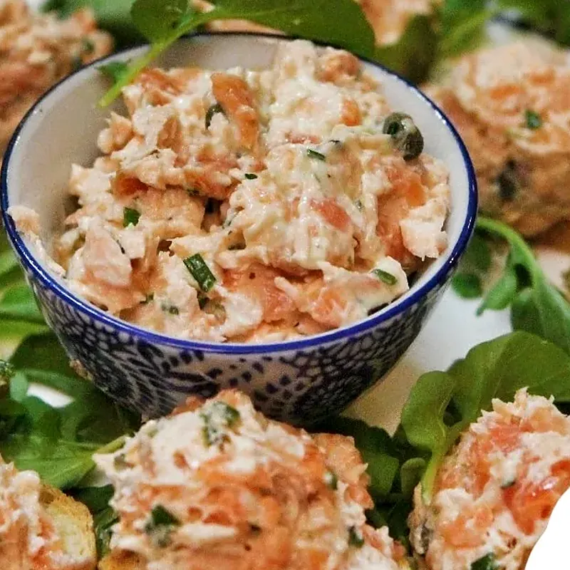 easy salmon rillettes smoked salmon, finished dish