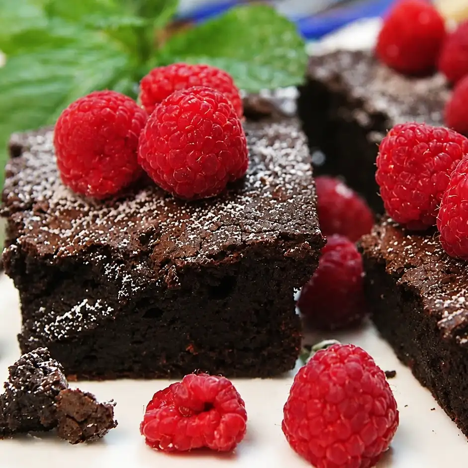 flourless chocolate cake, finished dish