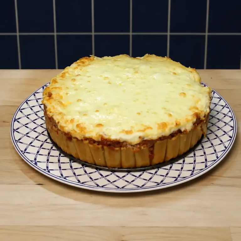 G&acirc;teau de rigatonis au b&oelig;uf hach&eacute; et b&eacute;chamel facile