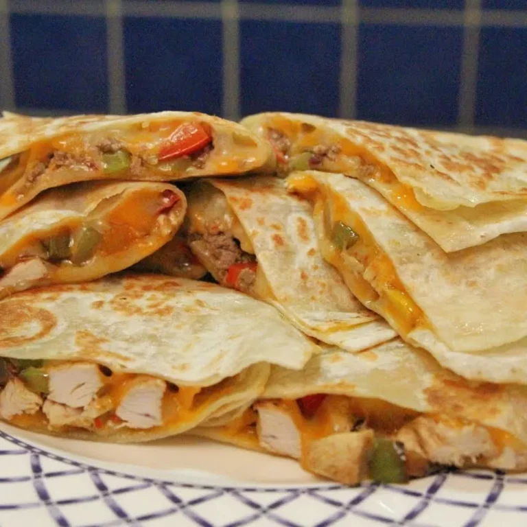 Easy Beef Quesadillas with Cheddar and Avocado Dip