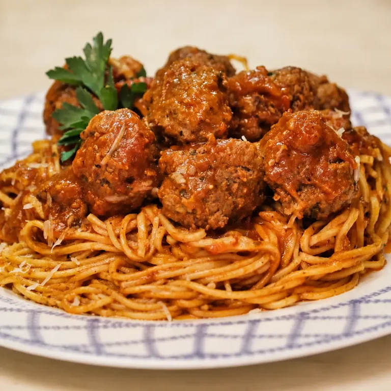Spaghettis et boulettes de viande maison faciles à la sauce tomate