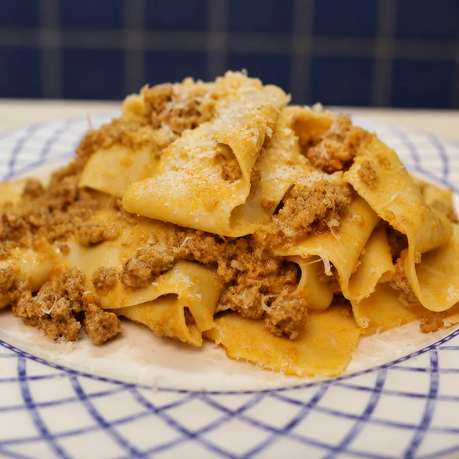 homemade bolognese sauce authentic recipe, finished dish