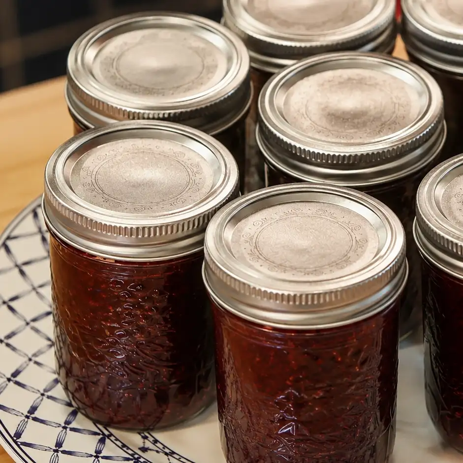 homemade strawberry jam, finished dish