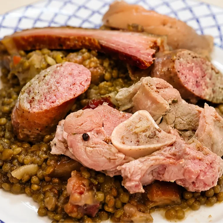 Lentils with Homemade Petit Sal&eacute; and Smoked Pork