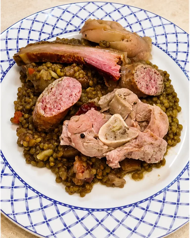 Lentilles au petit salé maison, généreuses et traditionnelles