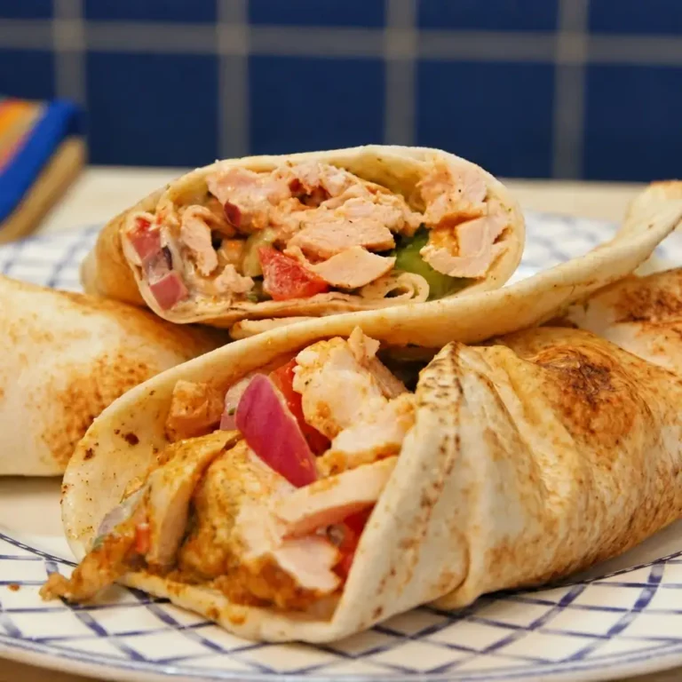 Shawarma au poulet maison facile avec sauce au yogourt