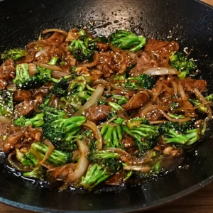 B&oelig;uf et brocoli maison rapide avec riz