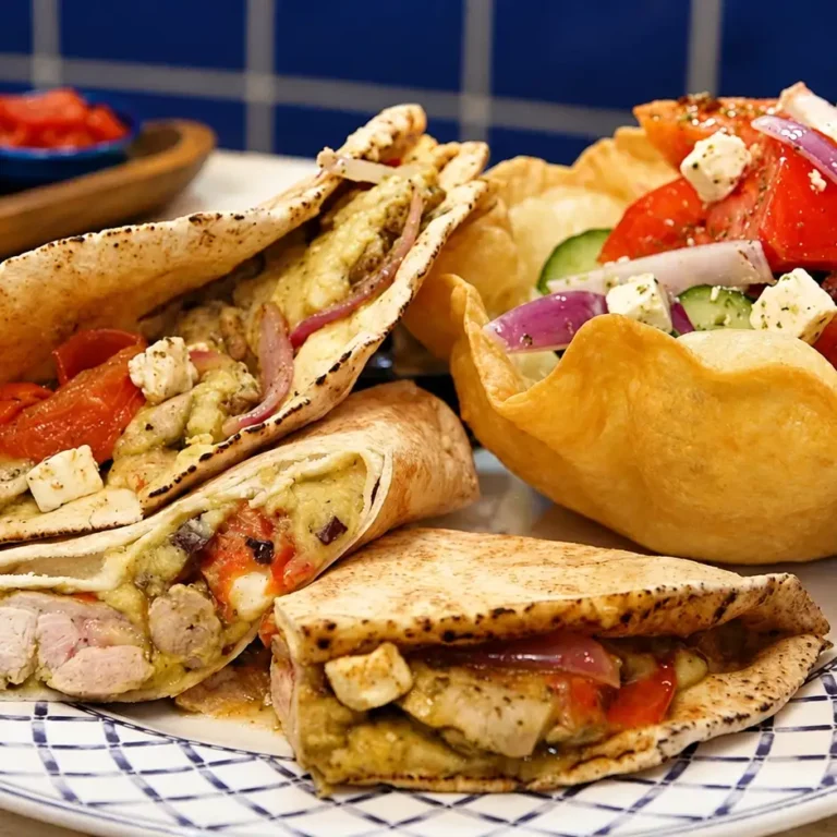 Kebab au poulet grec facile avec feta, olives et marinade citron-origan