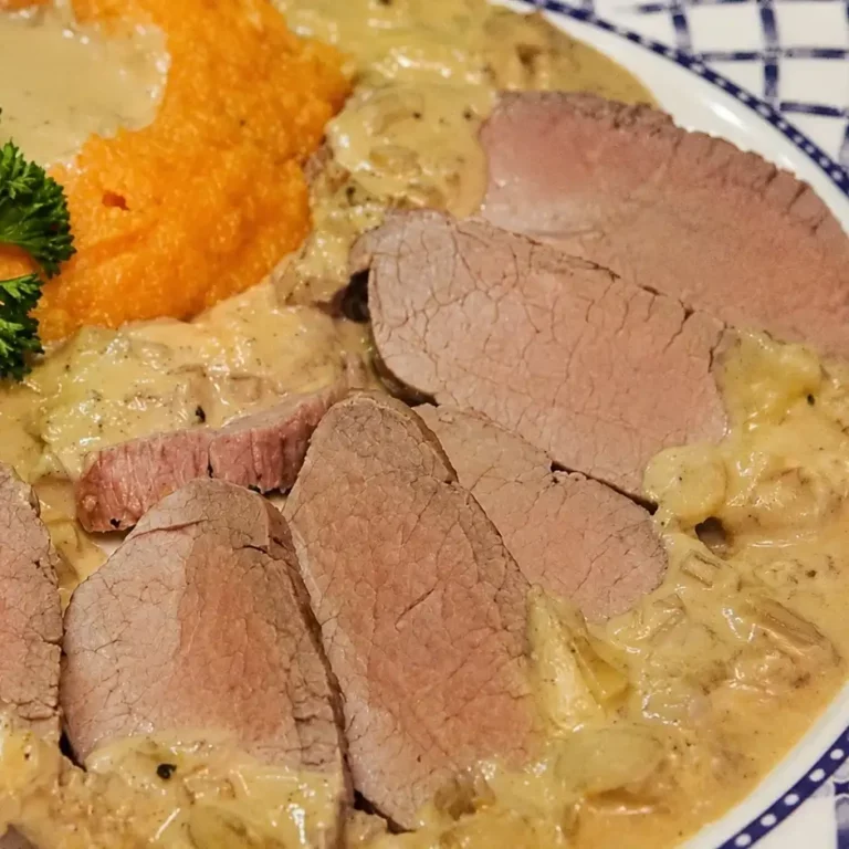 Easy Pork Tenderloin with Creamy Dijon Sauce and Mashed Potatoes