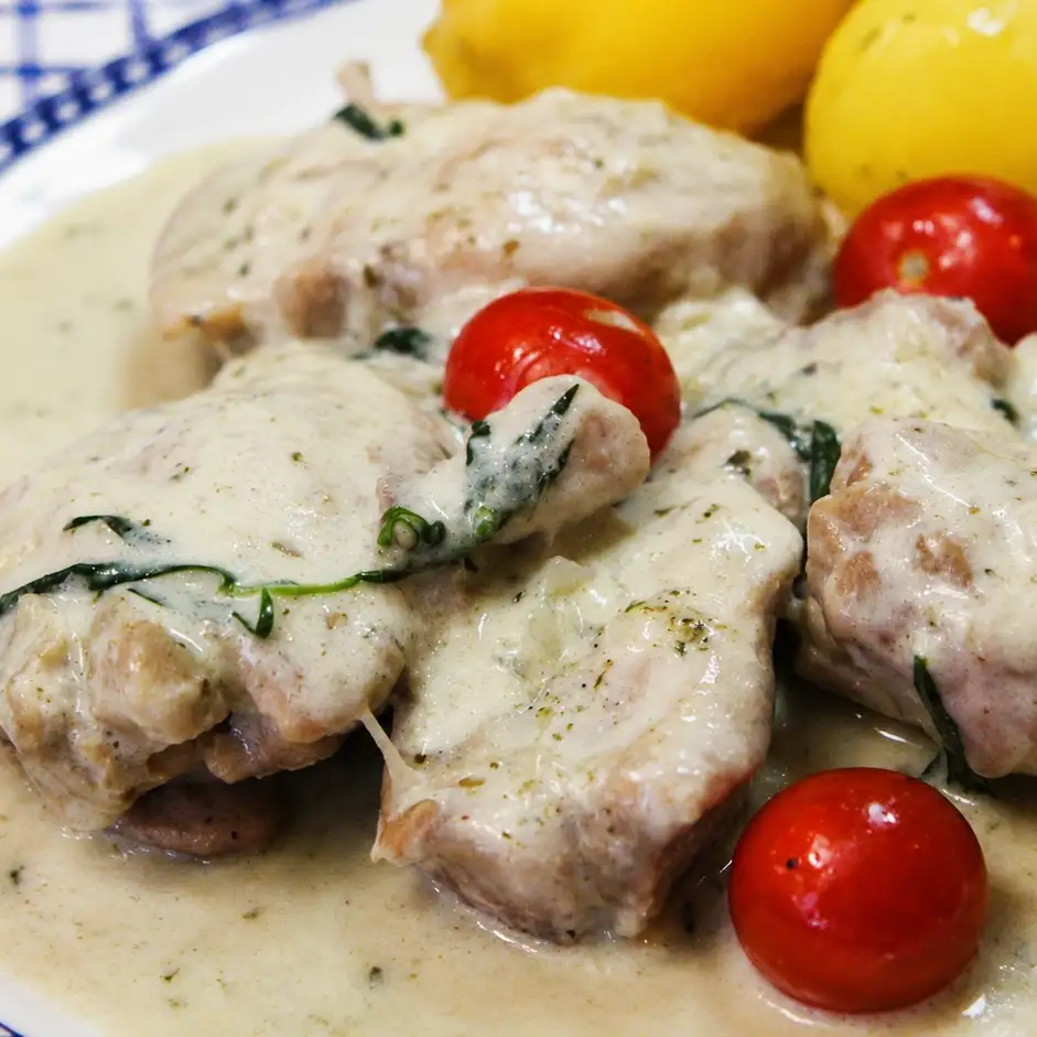 Poulet à l’estragon facile, sauce crémeuse au vin blanc