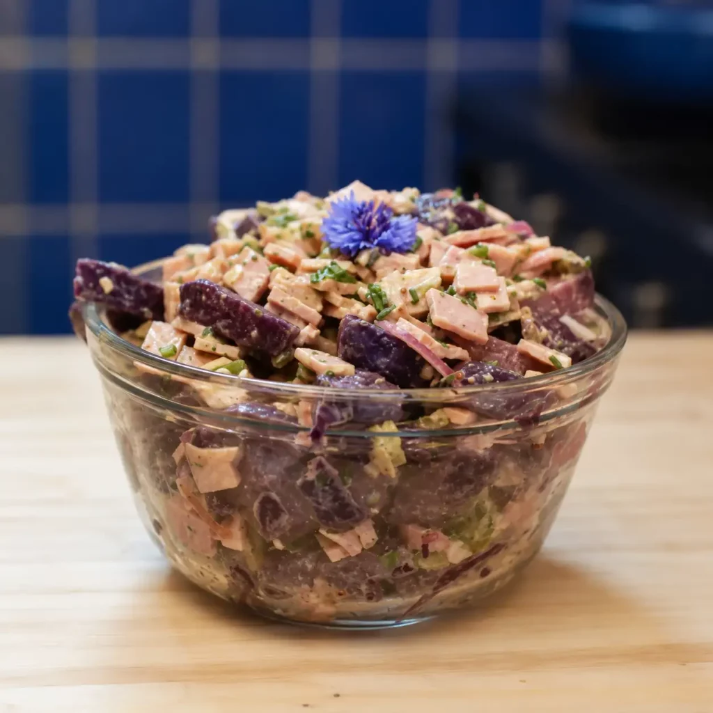 Salade de pommes de terre au jambon facile, style charcuti&egrave;re