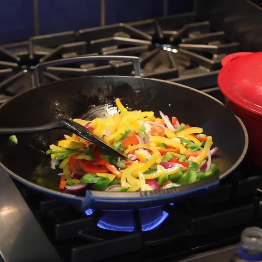 nouilles sautees aux crevettes, &eacute;tape 4